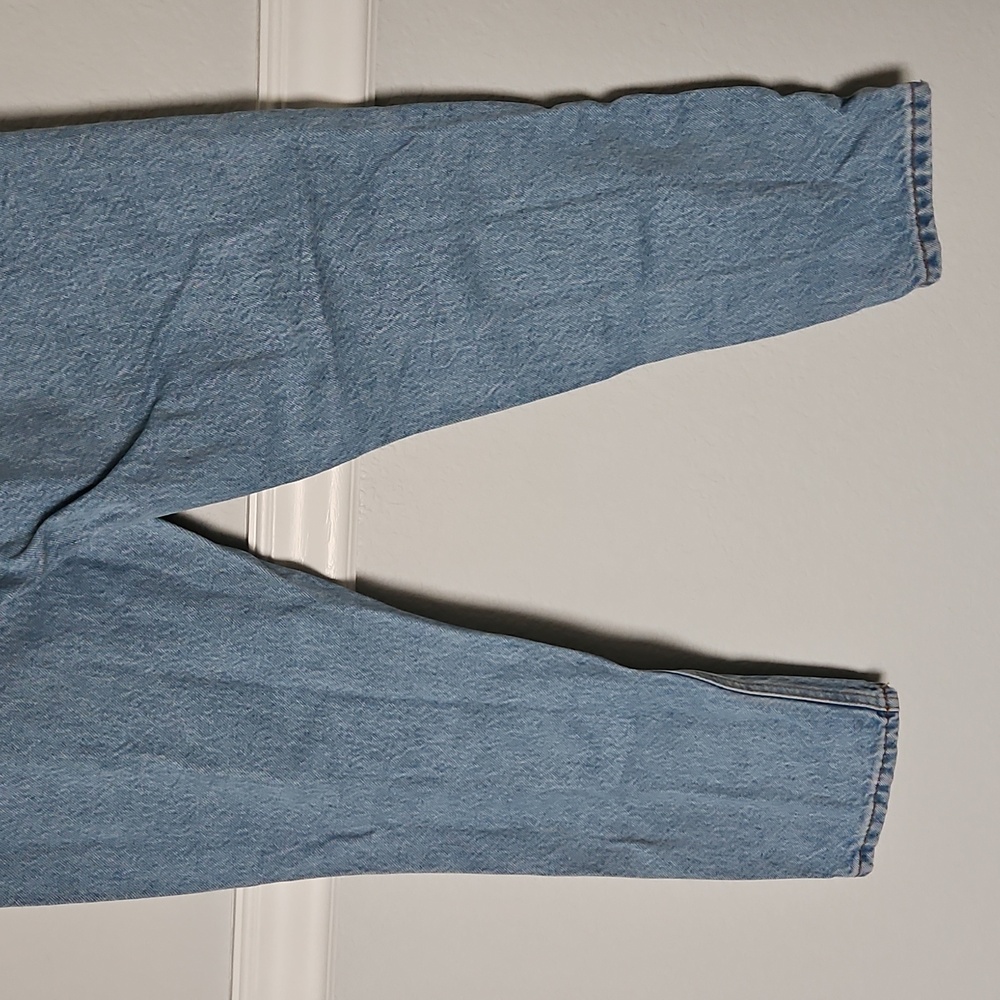 Topshop Distressed High Rise Mom Jeans Light Wash 25 Blue - Picture 6 of 11